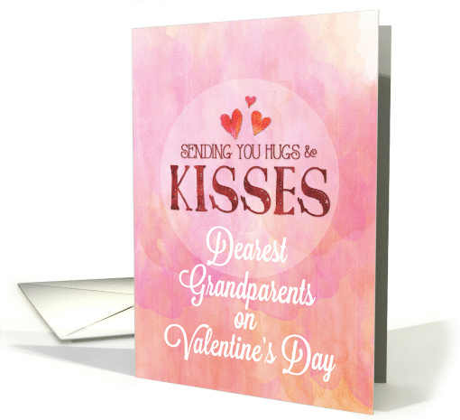Grandparents Valentine Sending Hugs and Kisses card (1550772)