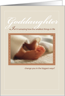 Baby Shower Goddaughter Feet Congratulations card