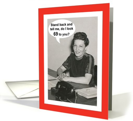 69th Birthday For Her Retro Card 433291
