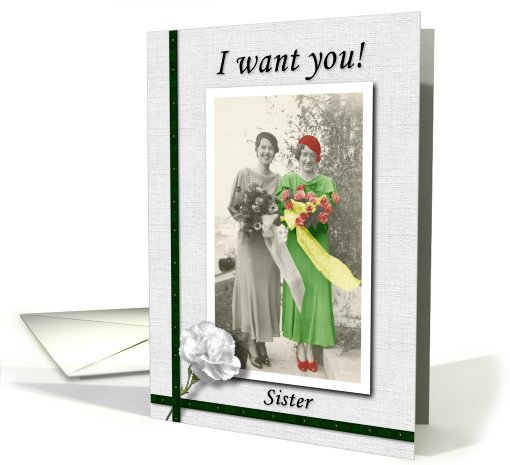 Boring Sister Bridesmaid - FUNNY card (755640)