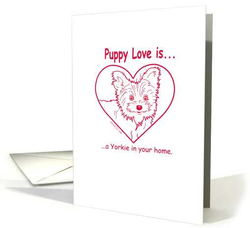 Love+Dog+Yorkie+home+Cute card (477402)
