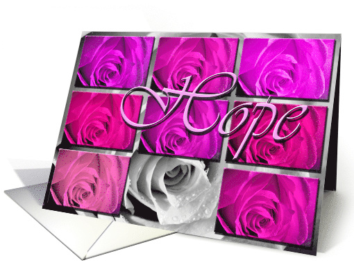 pink hope breast cancer support card (162607)