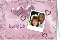 Save the Date, wedding, heart, photo card, pink, love card