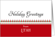 From Utah Christmas Card-Christmas Trees & Star Border card