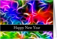New Year Card-Colorful Background Swirls card