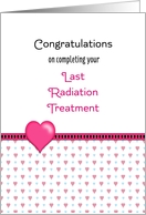 Last Radiation Greeting Card-Congratulations-Hearts card