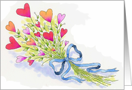 A Bouquet of Love Valentine’s Day Heart Flowers card