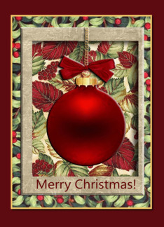 Red Ornament, Merry...