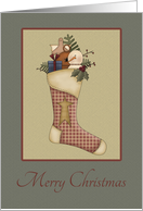 Country Christmas Stocking card
