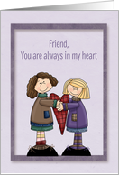 Two Girls, Special Friend, Thinking of You card