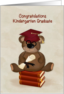 Studious Bear, Congratulations, Kindergarten Graduate card