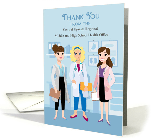 Thank You from School Health Care Staff - Customized card (1500650)