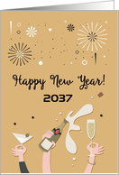 Customize - Happy New Year Champagne Toast card