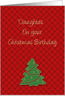 Christmas Birthday Daughter card