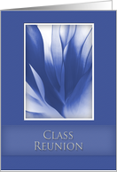 Class Reunion Invitation, Blue Abstract on Blue Background card