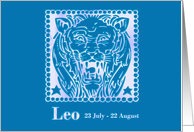 Leo July August Birthday card