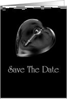 Save The Date with love heart and locket card