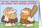 caveman invented leftovers card
