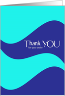 Business Thank You for Your Order card
