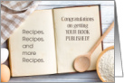 Congratulations On Your Published Recipe Book card