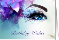 Birthday Wishes Art Nouveau Beautiful Woman card