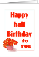 Half Birthday...