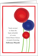 US Citizen Citizenship Party Invitation Add Name Customizable Invite card