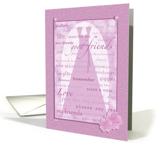 Wedding Scrapbook Sister Maid card (296995)