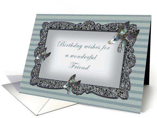 Butterfly Mirror Friend Birthday card (426293)