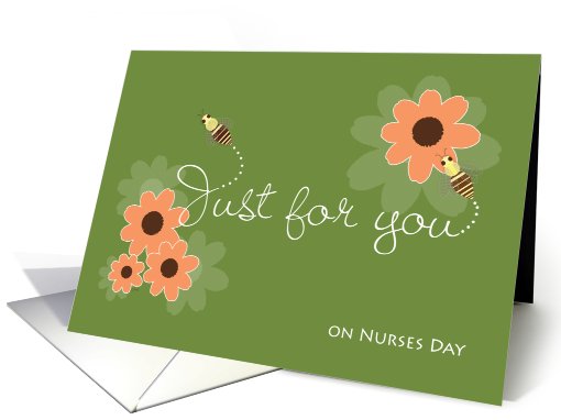 Nurses Day Nurse's Day Bees Flowers card (578403)
