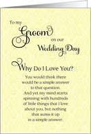 To Groom on Wedding...