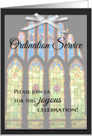 Ordination Invitation - Stain Glass card