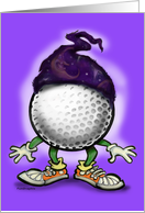 Golfing Wizard Card