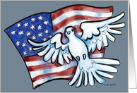 US Flag and Dove of...
