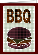 plaid BBQ Invitation