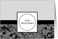 our apologies