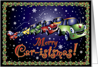Cars pulling Santa's...