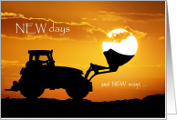 Congratulations on New Tractor, A New Day card