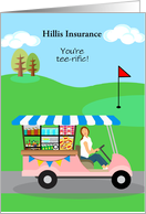 Thank You for Golf Tournament Beverage Cart Sponsor for Donation card