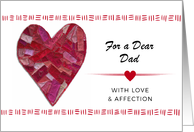 Valentine’s Day for Dad with Stitched Heart with Custom Front card
