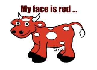 Cartoon Red Cow...