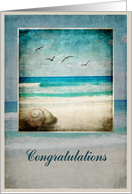 Congratulations - Ocean Beach Scene card