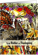 To my Brother - A Thanksgiving Autumn Scene Collage card