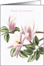 Thank You So Much, With Pink Magnolia Flowers card