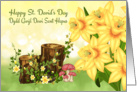 St. David’s Day Greeting With Forest Plants And Daffodils card