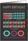 Infographics Birthday With Cakes, Friends And Gifts card