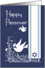 Pretty Dove For Passover With Olive Leaf And Patterns card