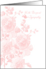 With Deepest Sympathy In Gentle Pink With Flowers And Dove card