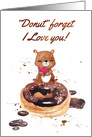 Doughnut, Happy Anniversary Card With Donut and Love Bear card