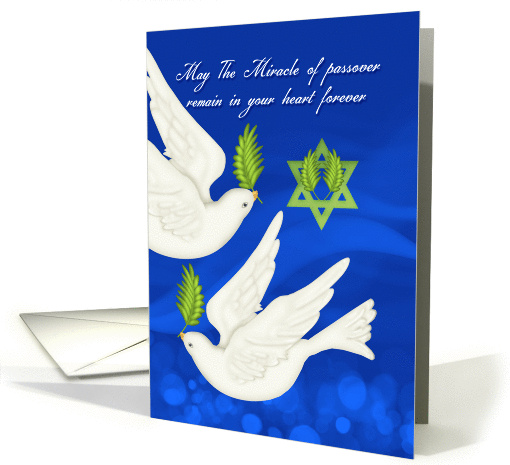 Dove Passover With Olive Leaf And Star card (1264856)